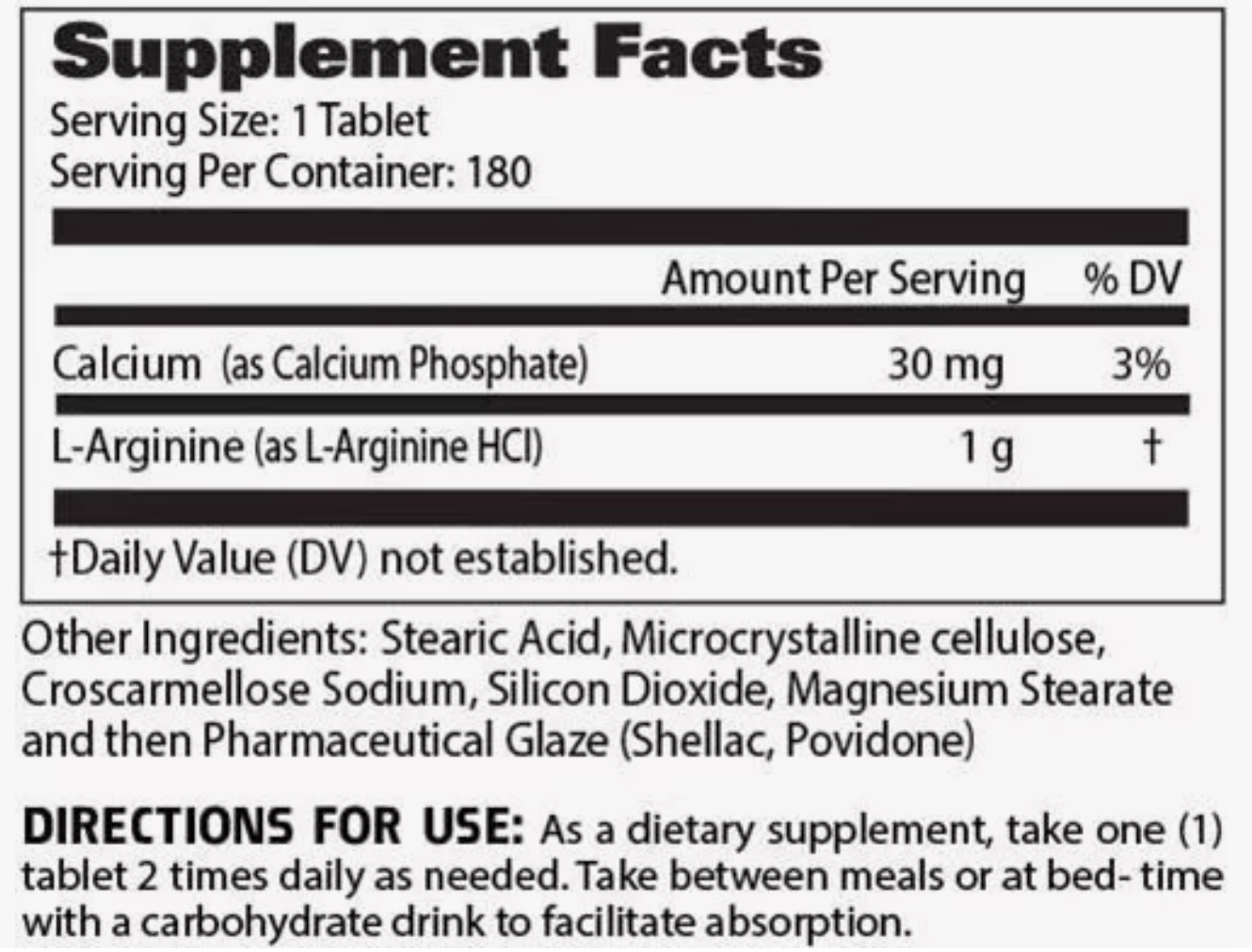 L-Arginina Gat - 180 Tabs