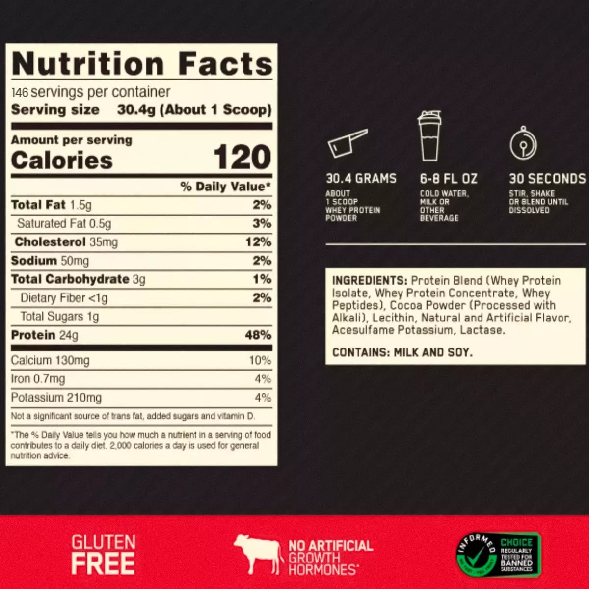Gold Standard 100% Whey - 10 Lbs