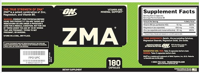 ZMA ON 90 CAPS
